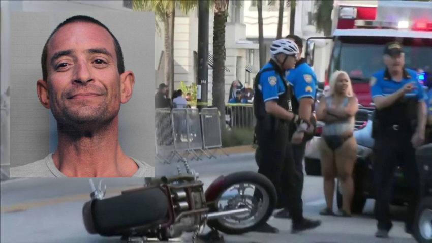 Identifican al hombre que atropelló un policía en Miami Beach