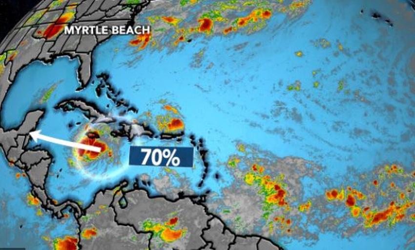 Disturbio A Punto De Convertirse En Tormenta Tropical En El Caribe