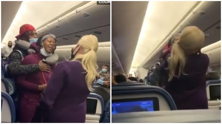 Grabado En Camara Una Pasajera Agrede A Una Asistente De Vuelo De Delta Airlines En El Aeropuerto De Miami