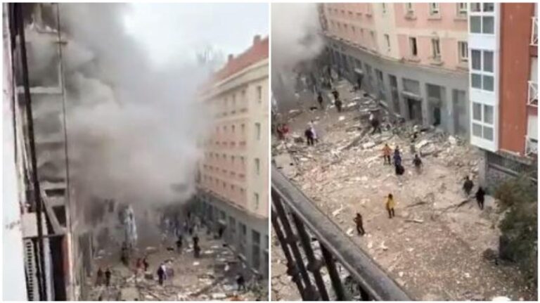 Fuerte Explosión En El Centro De Madrid Deja Un Edificio Destruido